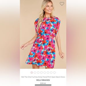 Floral open back dress